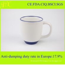 FDA Sublimation Ceramic Mug with Rim and Handle Color for Coffee